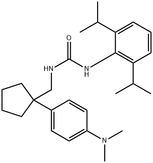 N-(2,6-bis(isopropyl)phenyl)-N'-((1-(4-(dimethylaminomethyl)phenyl)cyclopentyl)methyl)urea