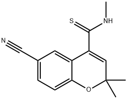 6-cyano-2,2-dimethyl-N-methyl-2H-1-benzopyran-4-thiocarboxamide