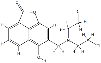 5-hydroxy-6-(N,N-bis(2-chloroethyl)aminomethyl)naphthalene-1,8-carbolactone