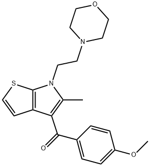 4-methoxyphenyl-(5-methyl-6-(2-(4-morpholinyl)ethyl)-6H-thieno(2,3-b)pyrrol-4-yl)phenylmethanone