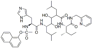 N-(N-(N-(N-(1-naphthoxyacetyl)-histidyl)-5-amino-3,4-dihydroxy-2-isobutyl-7-methyloctanoyl)isoleucyl)-2-pyridylmethylamine