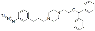 1-(2-(bis(phenyl)methoxy)ethyl)-4-(3-(3'-azidophenyl)propyl)piperazine