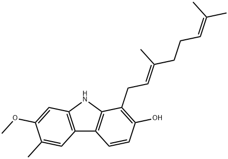 1-[(2E)-3,7-二甲基-2,6-辛二烯基]-7-甲氧基-6-甲基-9H-咔唑-2-醇