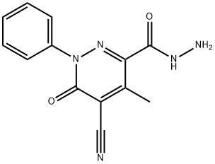 5-Cyano-4-methyl-6-oxo-1-phenyl-1,6-dihydro-3-pyridazinecarbohydrazide