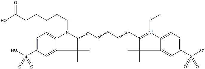 2-[5-[1-(5-羧基戊基)-1,3-二氢-3,3-二甲基-5-磺基-2H-吲哚-2-亚基]-1,3-戊二烯基]-1-乙基-3,3-二甲基-5-磺基-3H-吲哚内盐