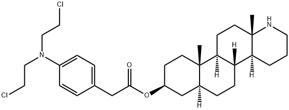 3-hydroxy-17-aza-D-homoandrostan-4-N,N-bis(2-chloroethyl)aminophenylacetate