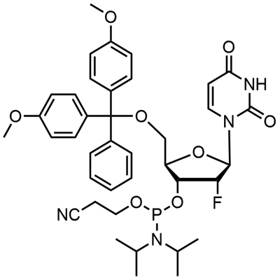 5'-O-(4,4-二甲氧基三苯甲基)-2'-脱氧-2'-氟尿苷-3'-(2-氰基乙基-N,N-二异丙基)亚磷酰胺