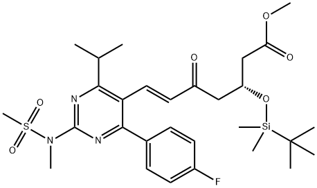 7-[4-(4-氟苯基)-6-异丙基-2-(N-甲基甲磺酰胺基)-5-嘧啶]-(3R)-叔丁基二甲硅氧基-5-氧代-(6E)-庚酸甲酯