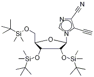 5-Ethynyl-1-(2’,3’,5’-tri-O-tert-butyldimethylsilyl--D-ribofuranosyl)-imidazo-4-carbonitrile