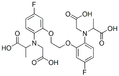 1,2-bis(2-(1-hydroxycarbonyl)ethyl-(hydoxycarbonylmethyl)amino-5-fluorophenoxy)ethane