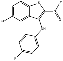 5-chloro-N-(4-fluorophenyl)-2-nitro-benzothiophen-3-amine