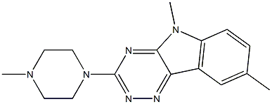 5,8-Dimethyl-3-(4-methyl-1-piperazinyl)-5H-1,2,4-triazino(5,6-b)indole