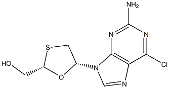 2-amino-6-chloro-9-(2-(hydroxymethyl)-1,3-oxathiolan-5-yl)purine