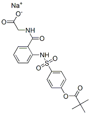 N-[2-[[[4-(2,2-二甲基-1-氧代丙氧基)苯基]磺酰]氨基]苯甲酰]-(S)-甘氨酸单钠盐