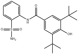 3,5-bis-(1,1-dimethylethyl)-4-hydroxy-N-(2-sulfamoylphenyl)benzamide