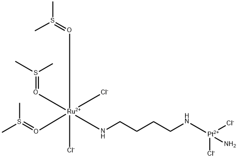 N-(dichlorotris(dimethylsulfoxide)ruthenium(II))-N-(amminedichloroplatinum(II))butane-1,4-diamine