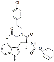 N-(N-((2-adamantyloxy)carbonyl)-alpha-methyltryptophyl)-N-(2-(4-chlorophenyl)ethyl)glycine