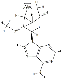 6-amino-9-(1-methoxy-2,7-dioxatricyclo(3.3.0(4,6))octan-8-yl)purine