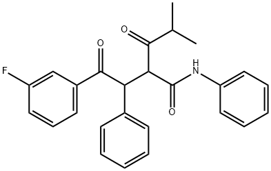 2-(2-(3-fluorophenyl)-2-oxo-1-phenylethyl)-4-methyl-3-oxo-N-phenylpentanamide