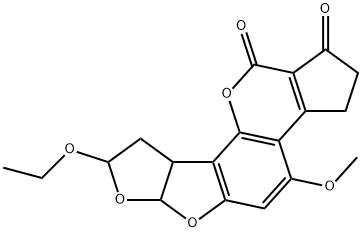 8-Ethoxy-2,3,6a,8,9,9a-hexahydro-4-methoxycyclopenta[c]furo[3',2':4,5]furo[2,3-h][1]benzopyran-1,11-dione