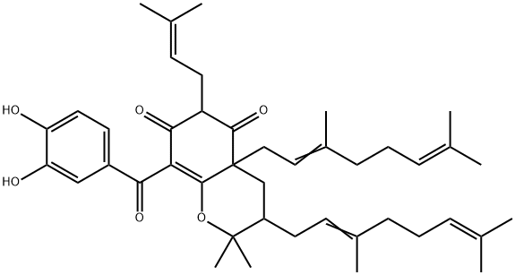 8-(3,4-Dihydroxybenzoyl)-3,4a-bis(3,7-dimethyl-2,6-octadienyl)-4,4a-dihydro-2,2-dimethyl-6-(3-methyl-2-butenyl)-2H-1-benzopyran-5,7(3H,6H)-dione