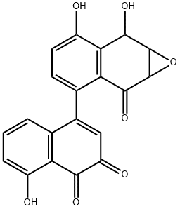 8-Hydroxy-4-(1a,2,7,7a-tetrahydro-6,7-dihydroxy-2-oxonaphth[2,3-b]oxiren-3-yl)-1,2-naphthoquinone