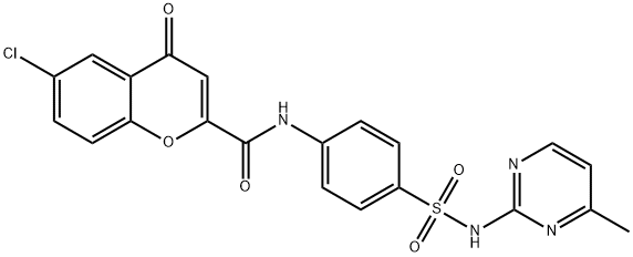 6-Chloro-N-[4-(4-methyl-2-pyrimidinylsulfamoyl)phenyl]-4-oxo-4H-1-benzopyran-2-carboxamide