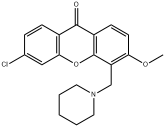 6-Chloro-3-methoxy-4-(piperidinomethyl)-9H-xanthen-9-one