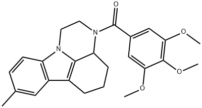 8-methyl-3-(3,4,5-trimethoxybenzoyl)-2,3,3a,4,5,6-hexahydro-1H-pyrazino[3,2,1-jk]carbazole