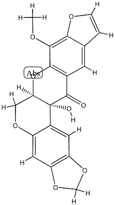 8-Methoxy-13aα-hydroxy-6,6aα-dihydro-1,3-dioxolo[6,7][1]benzopyrano[3,4-b]furo[3,2-g][1]benzopyran-13(13aH)-one