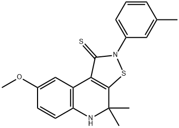 8-methoxy-4,4-dimethyl-2-(3-methylphenyl)-4,5-dihydroisothiazolo[5,4-c]quinoline-1(2H)-thione