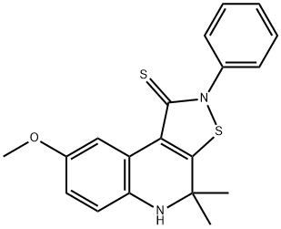 8-methoxy-4,4-dimethyl-2-phenyl-4,5-dihydroisothiazolo[5,4-c]quinoline-1(2H)-thione