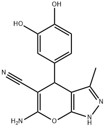 6-amino-4-(3,4-dihydroxyphenyl)-3-methyl-1,4-dihydropyrano[2,3-c]pyrazole-5-carbonitrile