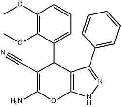 6-amino-4-(2,3-dimethoxyphenyl)-3-phenyl-1,4-dihydropyrano[2,3-c]pyrazole-5-carbonitrile