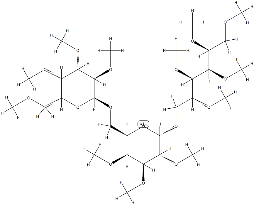 6-O-[6-O-(2-O,3-O,4-O,6-O-Tetramethyl-α-D-galactopyranosyl)-2-O,3-O,4-O-trimethyl-α-D-galactopyranosyl]-1-O,2-O,3-O,4-O,5-O-pentamethyl-D-glucitol