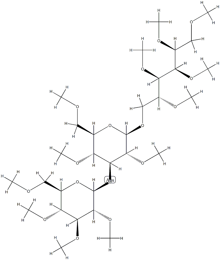 6-O-[3-O-(2-O,3-O,4-O,6-O-Tetramethyl-β-D-glucopyranosyl)-2-O,4-O,6-O-trimethyl-β-D-glucopyranosyl]-1-O,2-O,3-O,4-O,5-O-pentamethyl-D-glucitol