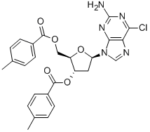 6-氯-9-[2-脱氧-3,5-二-O-(4-甲基苯甲酰)-BETA-D-赤式-呋喃戊糖基]-9H-嘌呤-2-胺