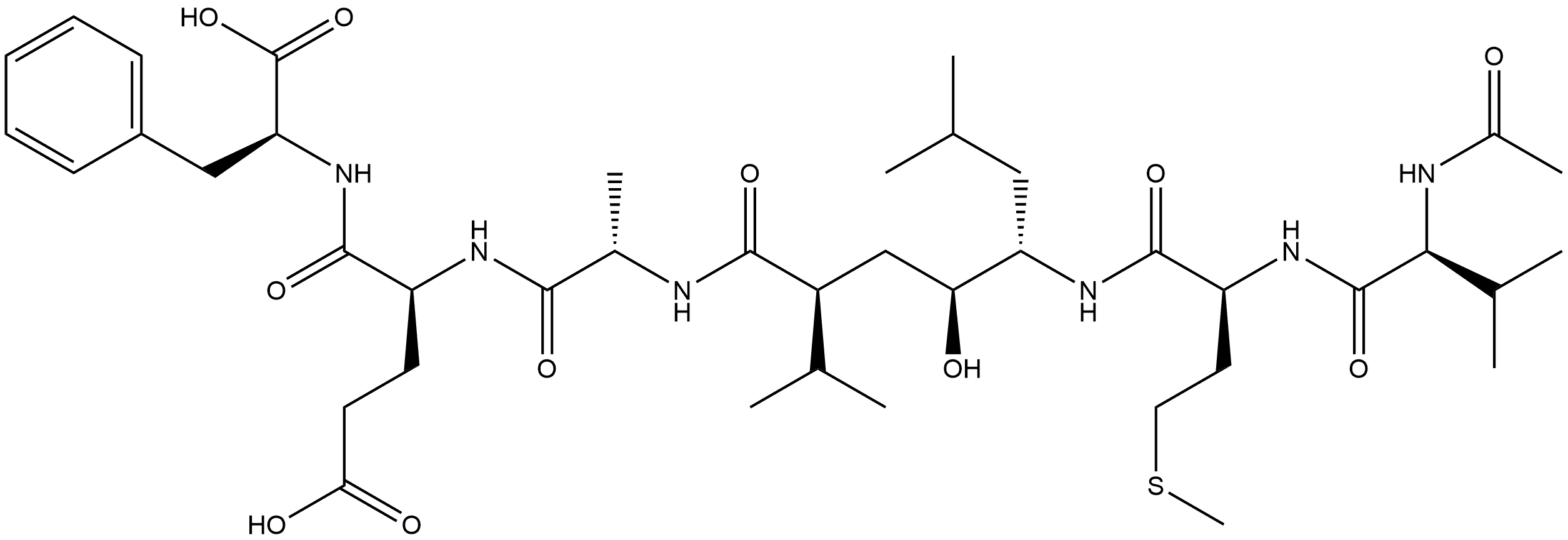 Ac-Val-Met-Leu-Psi[CHOH-CH]-Val-Ala-Glu-Phe-OH