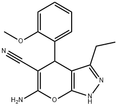 6-amino-3-ethyl-4-(2-methoxyphenyl)-1,4-dihydropyrano[2,3-c]pyrazole-5-carbonitrile