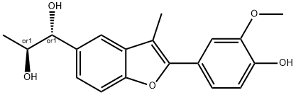 rac-2-Methoxy-4-[3-methyl-5-[(1R*,2S*)-1,2-dihydroxypropyl]benzofuran-2-yl]phenol