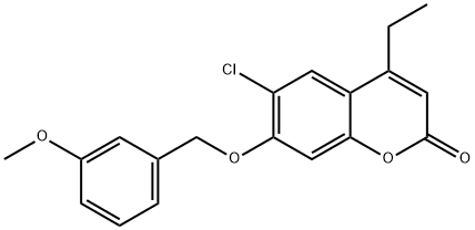 6-chloro-4-ethyl-7-[(3-methoxyphenyl)methoxy]chromen-2-one