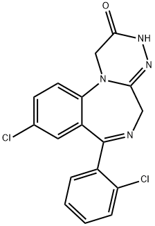 9-chloro-7-(2-chlorophenyl)-3,5-dihydro-(1,2,4)triazino(4,3-a)(1,4)benzodiazepin-2(1H)-one