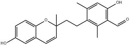 6-Hydroxy-3-[2-(6-hydroxy-2-methyl-2H-1-benzopyran-2-yl)ethyl]-2,4-dimethylbenzaldehyde