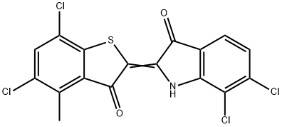 6,7-dichloro-2-(5,7-dichloro-4-methyl-3-oxobenzo[b]thien-2(3H)-ylidene)-1,2-dihydro-3H-indol-3-one