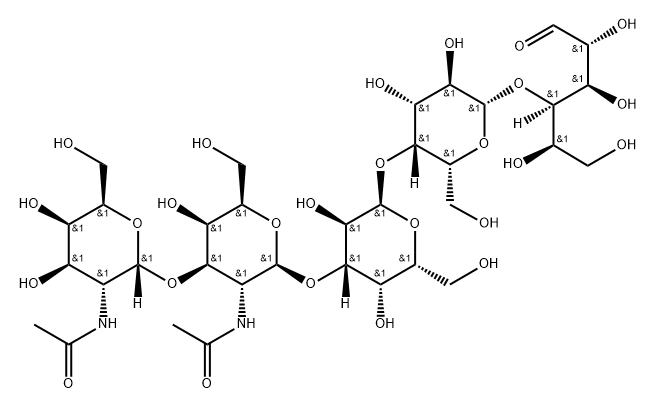 O-2-(乙酰氨基)-2-脱氧-ALPHA-D-吡喃半乳糖基-(1-3)-O-2-(乙酰氨基)-2-脱氧-BETA-D-吡喃半乳糖基-(1-3)-O-ALPHA-D-吡喃半乳糖基-(1-4)-O-BETA-D-吡喃半乳糖基-(1-4)-D-葡萄糖