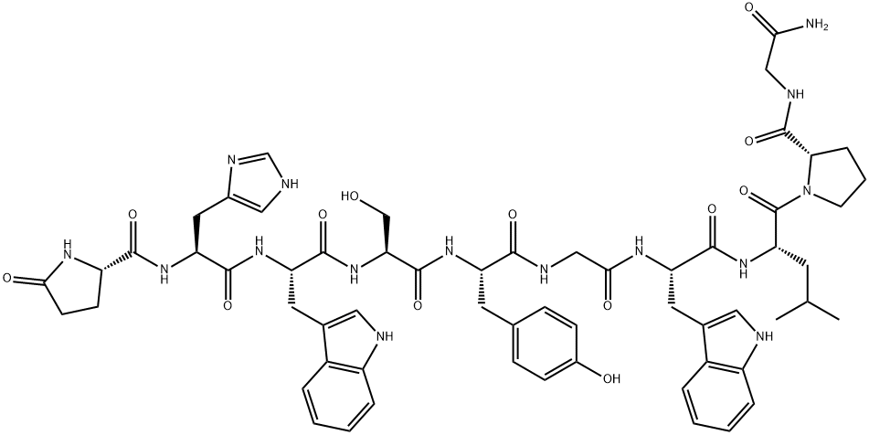 GLP-HIS-TRP-SER-TYR-GLY-LEU-ARG-PRO-GLY-NH2