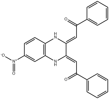 2,2'-((2Z,3Z)-6-硝基-1,4-二氢喹喔啉-2,3-二亚丙基)双(1-苯基乙-1-酮)