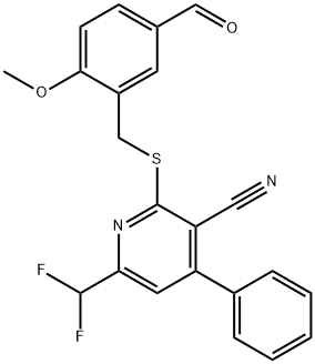 6-(二氟甲基)-2-((5-甲酰基-2-甲氧基苄基)硫代)-4-苯基烟腈