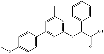 2-((4-(4-甲氧基苯基)-6-甲基嘧啶-2-基)硫代)-2-苯乙酸