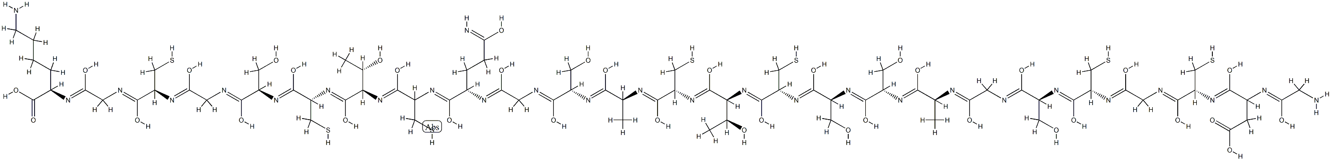 Gly-L-Asp-L-Cys-Gly-L-Cys-L-Ser-Gly-L-Ala-L-Ser-L-Ser-L-Cys-L-Thr-L-Cys-L-Ala-L-Ser-Gly-L-Gln-L-Cys-L-Thr-L-Cys-L-Ser-Gly-L-Cys-Gly-Lys-OH